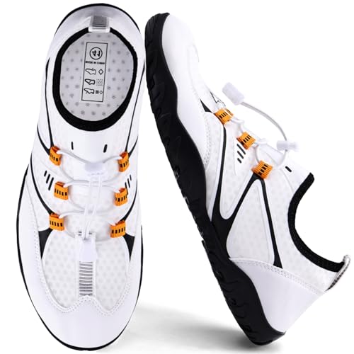 Image of WateLves Water Shoes Mens Womens Barefoot Beach Swim Shoes Quick-Dry Aqua Socks Pool Shoes for Surf Yoga Water Aerobics