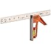 Klein Tools 935CSEL Combination Square Ruler for Electricians and Carpenters, Stainless Steel Double Sided Ruler, Bubble Level, Magnetic