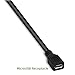 MicroUSB Extension Cable: MicroUSB Male to MicroUSB Female Cable, Data+Charge+OTG, 1' Black
