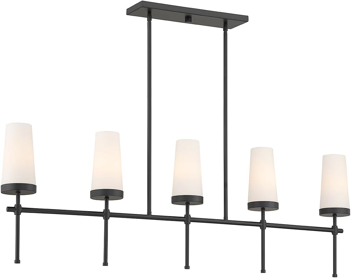 Savoy Essentials 1-2803-5-89 Haynes Chandelier, 5-Light 300 Total Watts, Matte Black