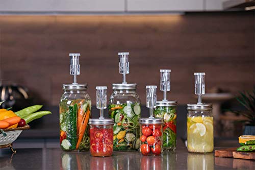 Jillmo Fermentation Kit, Stainless Steel Fermenting Kit For Wide Mouth Mason Jars (Jars Not Included) #TOP4