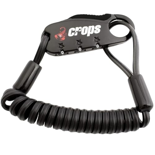 CROPS Q-BIRO MINI Compact Bike Lock Cable, 3 ft, Black Anti-...