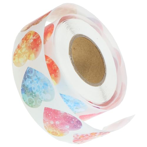 DOITOOL Pegatinas Adhesivas Forma de Corazón para Sellar Sobres y Decorar Regalos Etiquetas Autoadhesivas para Manualidades y Cuadernos para San Valentín y Material Escolar