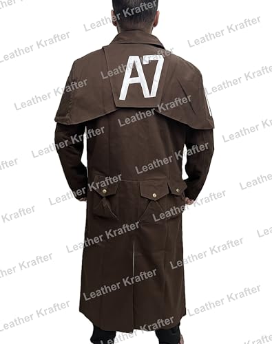Vegas A7 NCR Ranger Veteran Trench Long Duster Cotton Coat Jacket2
