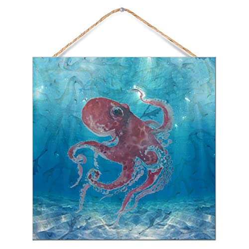 Placa de madera de pulpo bajo el mar para renovar paredes vacías de cocina
