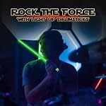 Lightsaber Drum Sticks Light Up Star DrumSticks Wars Lighted LED Rechargeable 10 Unique Colors and 2 Color Changing Glow Drumming Glowing Drummer Plastic Drum Stick Anime Jedi Gift Set