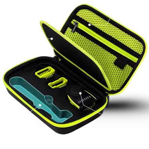 Giulia Beauty Sabot et Étui brevetés Compatible avec One Blade Visage+Corps QP2520,QP2530,QP2620,QP2630,QP27,QP28,Protecteur Peau,Peigne Corps,Brosse -Euipo...