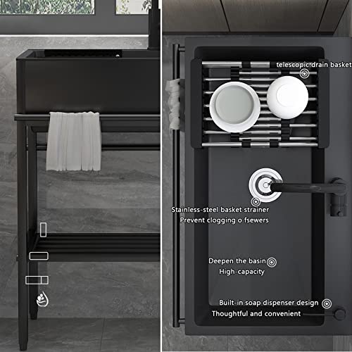 Évier utilitaire pour garage en acier inoxydable brossé - 5