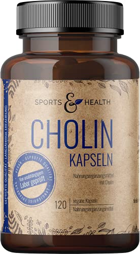 Cholin Kapseln - Cholin Kapseln Hochdosiert - 120 Kapseln Cholin hochdosiert - reines Cholin Pulver in Kapseln - Choline Cover