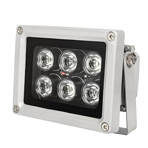 Image of Infrared Illuminator, 850nm 6 LEDs 130 Feet 45 Degree Wide Angle IR Illuminator for Night Vision,Waterproof LED Infrared Light for CCTV Camera, Security Camera ?