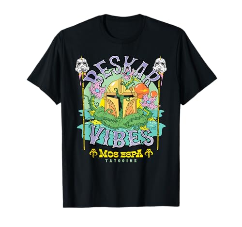 Image of Star Wars The Mandalorian Beskar Vibes Mos Espa Surf Beach T-Shirt