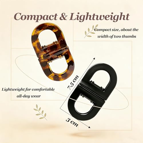 Celblisora 2er-Set Magnetische Haarspangen,Rutschfeste Magnetische Haarstyling Clips für Damen,Nahtloses 2-in-1-Design für Einfache Alltagsfrisuren,Hinterlässt Keine Abdrücke