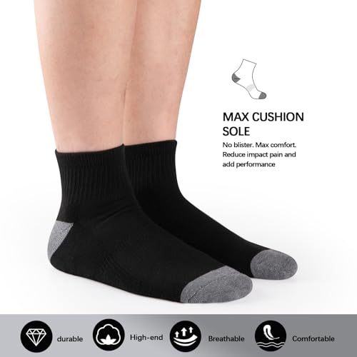 COOVAN 12 Pairs Mens Cushion Ankle Socks Men 12 Pack Low Cut Comfort Breathable Casual Socks4