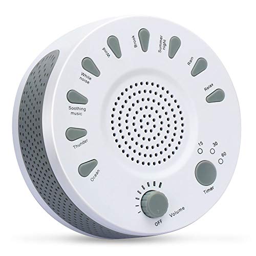 MANLI White Noise Sound Machine, 9 Soothing Nature Sound with Timer Option, Portable