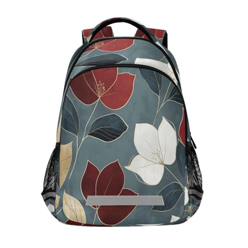 Toddler Backpack for School Girls and Boys, Modern Floral Child Bookbag with Reflective Strips