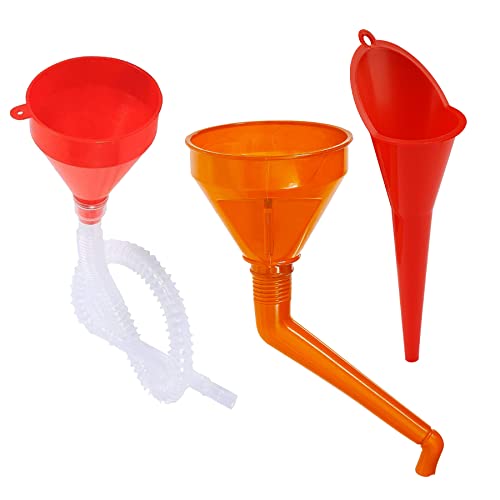Set di imbuti universali per auto, benzina e olio flessibile, in