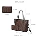 Fashion Designer Purses Shoulder TOTE Bags for Women Checkered Satchel Handbags 2pcs with Small Wallet (Black - 2pcs)