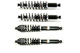 Monster Performance Full Shock Set for Polaris 7043755, 7043753, Front & Rear, Monotube, Responsive Handling, Quality Tested, Gas-charged, Anti-foam, Anti-shear, Adjustable