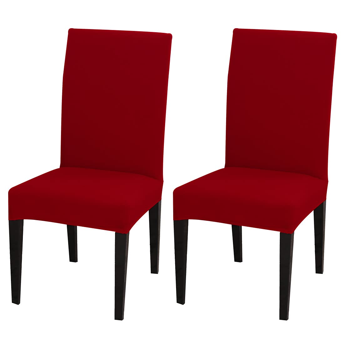JQinHome 2 Pcs Dining Chair Slipcover,High Stretch Removable Washable Chair Seat Protector Cover for Home Party Hotel Wedding Ceremony