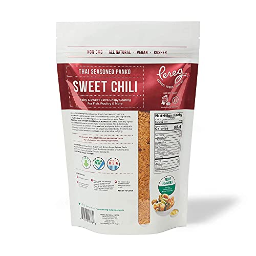 Panko Japanese Style Toasted Bread Crumbs (9 Oz) - Thai Sweet Chilli Flavor - Seasoned & Flavored Bread Crumbs - Add Crunch & Crispiness To Your Recipes #TOP1