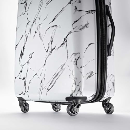 Image of American Tourister Moonlight Hardside Expandable Luggage with Spinner Wheels, Marble, 3-Piece Set (21 /24 /28)