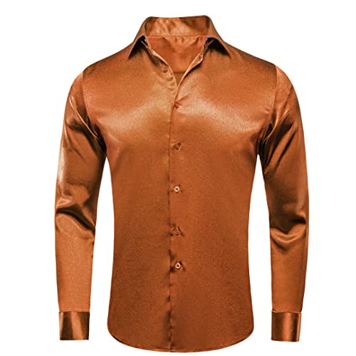 Chemise manches longues satin homme décontractée formelle Cy-1507 XL