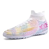 Xinghuanhua Fußballschuhe Herren High Top Spikes Cleats Jugendliche Trainingsschuhe Professionelle Outdoor Fußballschuhe Männer Football Schuhe Unisex