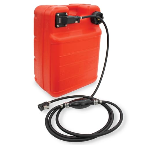 LAUCO Portable Marine Fuel Tank 6.34 Gallons Gas & Diesel Container with Transfer Hose and Nozzle Mobile Fuel Storage for Boats Docks Farm Shop & Garage 87239