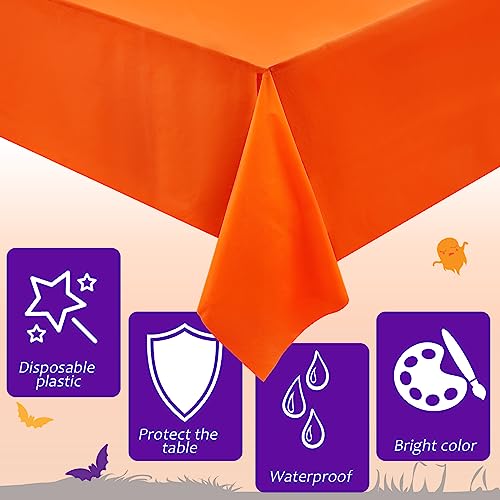 Nappe plastique Halloween imperméable pour protéger vos tables de buffet rectangulaires Lot de 12