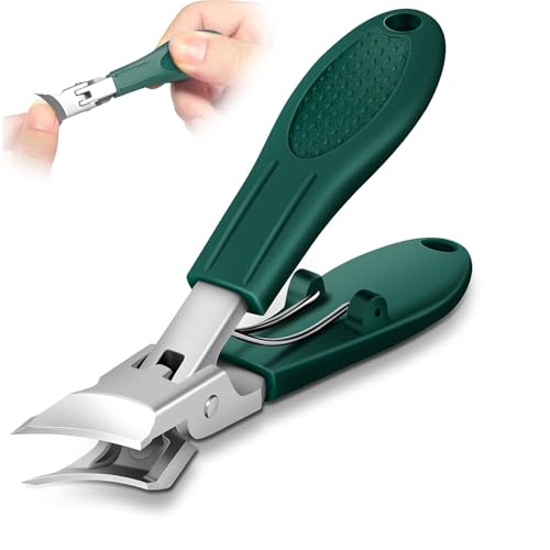 Image of Precision Slant Nail Cutter for Men Women, Stainless Steel Angled Nail Clipper with Non-Slip Grip, Compact Toenail Trimmer for Ingrown Nails