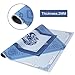GUSTARIA Large Mahjong Mat with Black Carrying Bag, Anti-Slip and Noise Reduction Table Cover for Mahjong, Poker, Card Games, Dominoes, Board Games (Blue, 31.5 inches)
