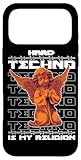 custodia per iphone 17 pro max hard techno è la mia religione angelo dj raver dark techno