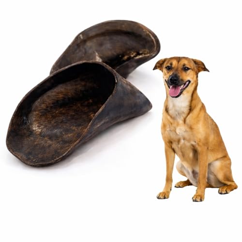 Casco Bovino Natural para Cachorro Brinquedo de Roer que Limpa Dentes 2 Unidades