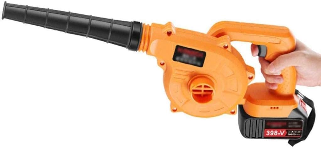 Cordless Leaf Blower 2-in-1 Mini Garden Blower Vacuum and Shredder with 1L Collection Bag 10:1 Mulching Ration 2×Battery Standard (2×Battery Standard)