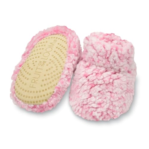 Image of Fruit of the Loom Cozy Thermal Wrap Booties with Non-slip Grips for Baby Girls, Boys, Unisex -