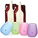 Avery Barn 6 pc Food Grade Colored Silicone Wine Glasses + Foldable Plastic Bottle Bags