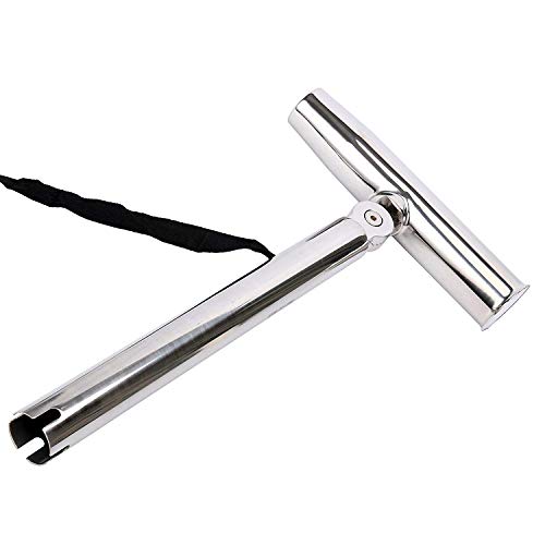 image for Amarine Made Adjustable Fishing Rod Holder,Silver Highly Polished Stai