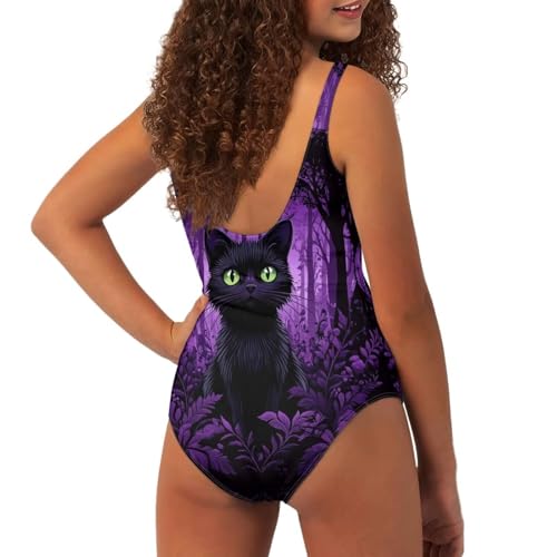 Image of Uourmeti Girls' One-Piece Swimwear Halter Bathing Suit Big Kids Summer Beach Swim Suits Swimming Wear