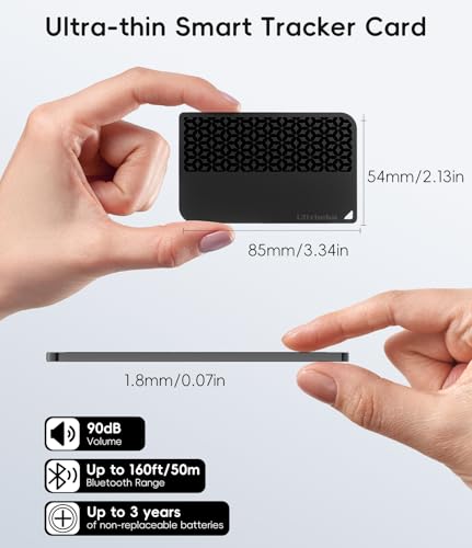 Image of Ultra-Thin Wallet Tracker Card [Apple MFi Certified] Air Tag Card-Style Works with Apple Find My Tracking Your Passport /Luggage /Purse, Preventing Loss of Items