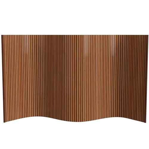 4ft Bamboo Wave Room Divider Screen - Triple Espresso