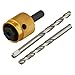 Hex Round Shank Quick Change Drill Extension Rod High Speed Steel for Holes Saw Drilling in Soft Metal and Wood Compatible with 1/2 5/8 Inch Shank for Power Tool Workshop Projects(triangle handle)