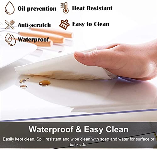 Alfombra de pasillo de plástico de vinilo transparente – Alfombra rectangular transparente extra grande – Almohadillas de 2 mm de grosor para silla de oficina – Protector de suelo de madera dura - imagen 4