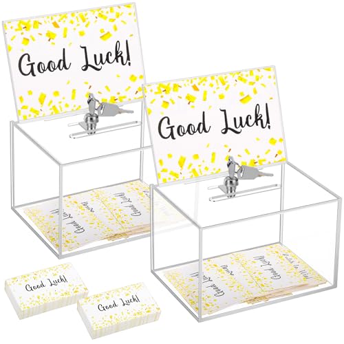 Yuanan 2 PCS Donation Boxes for Fundraising, Raffle Ticket Box