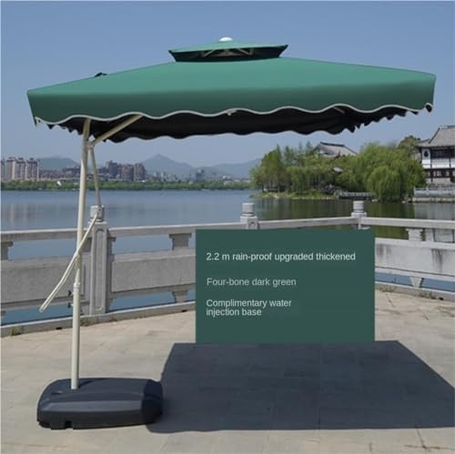 Parasol de marché en acier de terrasse CLSDRZC avec base robuste - 4