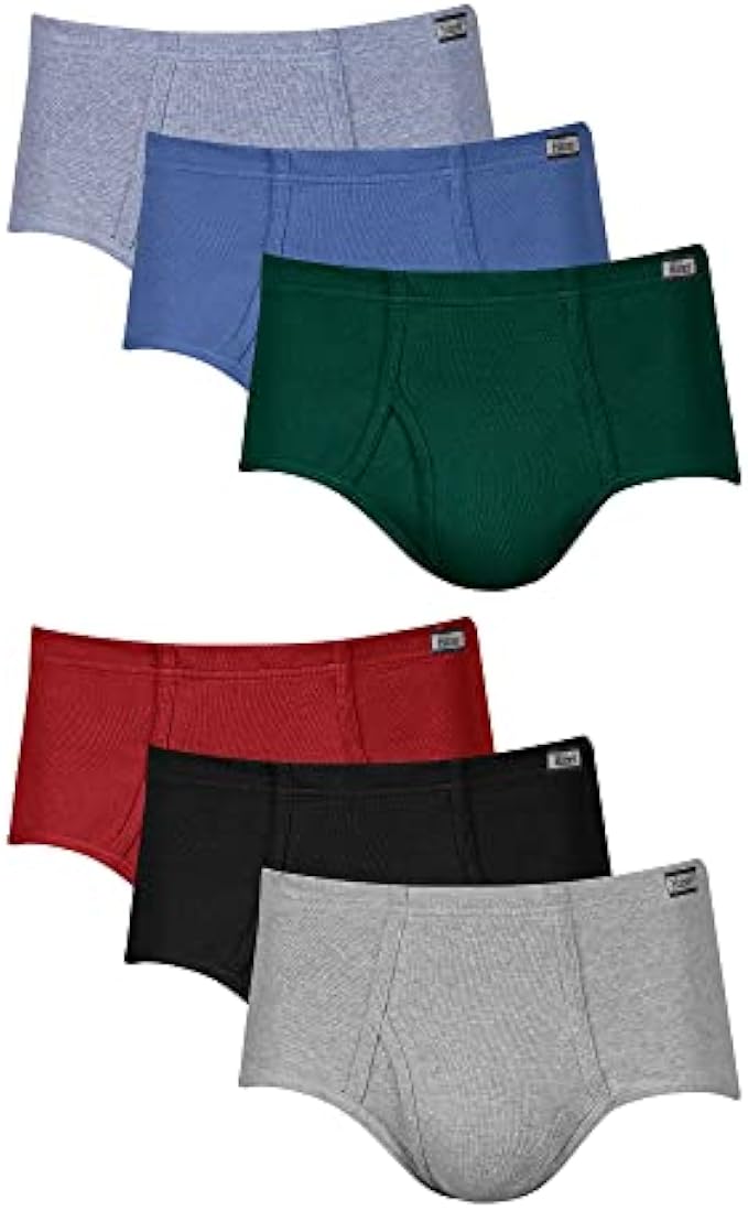 Hanes Men's Underwear Briefs Pack, Mid-Rise, Moisture-Wicking, 6-Pack