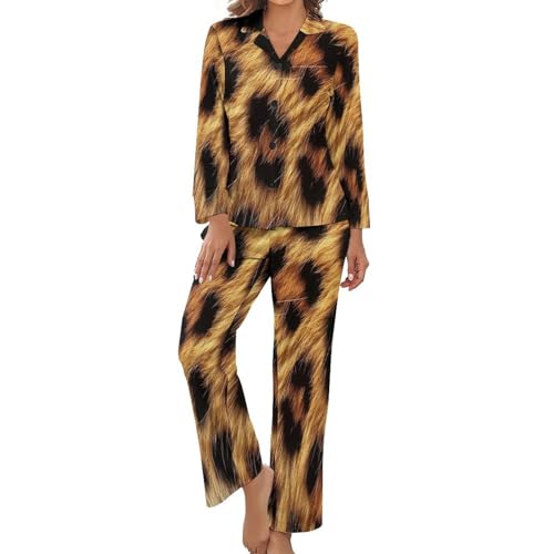 Ensemble pyjama mignon 2 pièces pour femme grande taille, vêtement de nuit doux