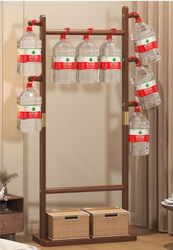 Porte-Manteau en Bois Robuste de Qualité Supérieure avec Base Rectangulaire