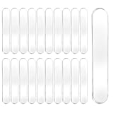 2 Sheets 20 PCS Adhesive Rubber Strips Rubber Bumpers Clear Cabinet Door Bumper Glass Table Top Anti Slip Pads 2.48×0.4×0.07 Inch Soft Close Door Bumpers for Sound Dampening Buffer