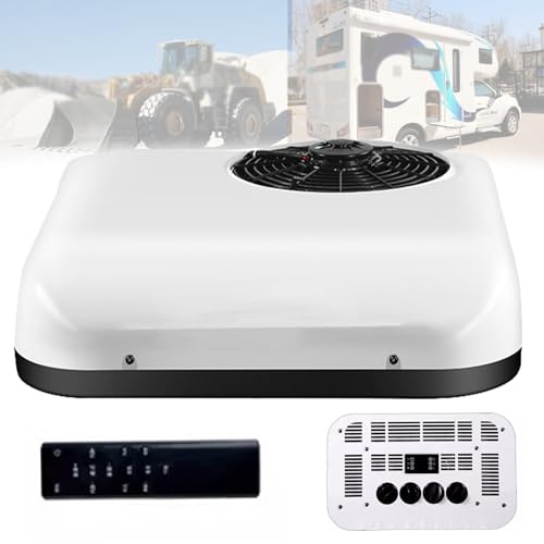 Aire acondicionado de estacionamiento de 12 V/24 V, solo refrigeración eléctrica para RV, camión, furgoneta, camión, remolque, caravana