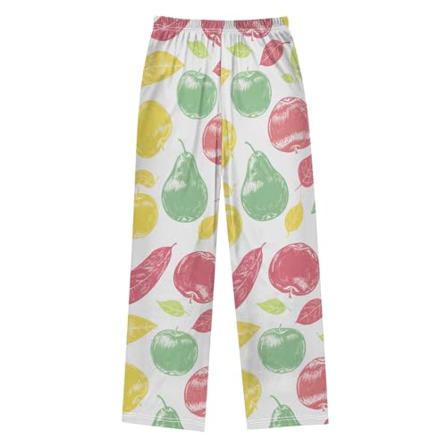 J JOYSAY Pear Leaves Sketch White Pajamas Pants Soft Long Pajama Bottoms Lounge Sleep Pants Size S-XL2